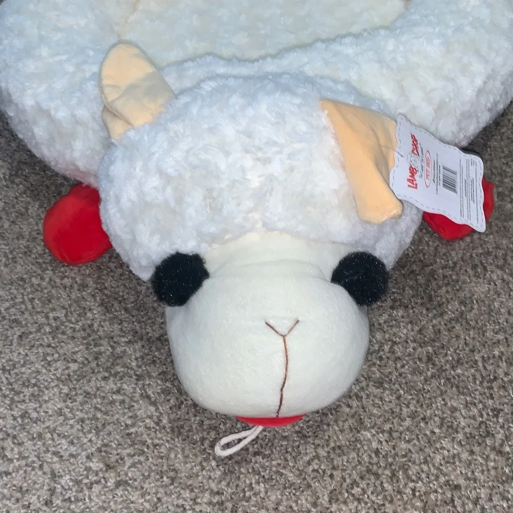 LMT: Plush Lamb (small) Pet Cozy Bed - Cream in Color